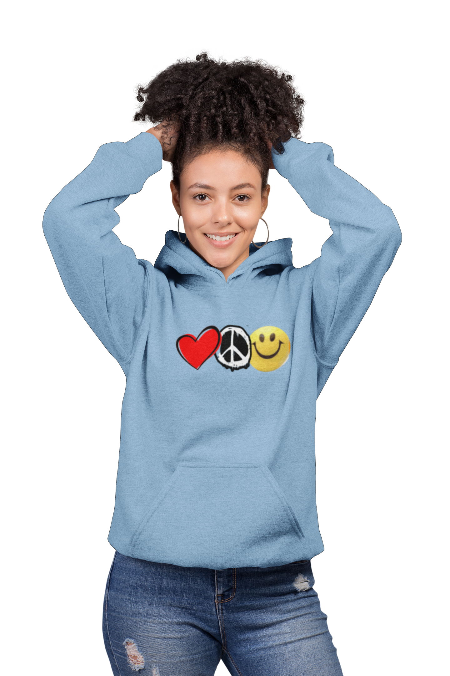 LOVE PEACE HAPPINESS Unisex regular fit hoodie