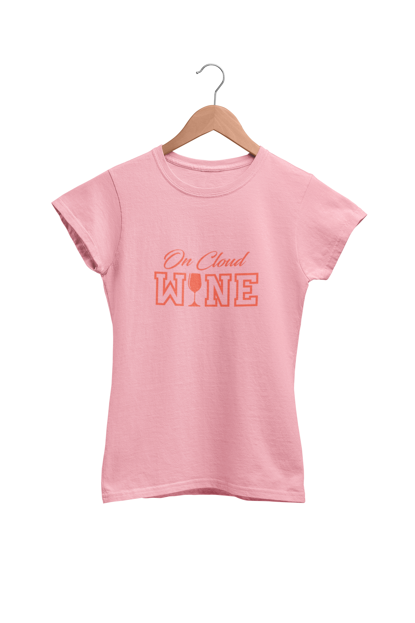 Women's short sleeve fitted T-Shirt ON CLOUD WINE