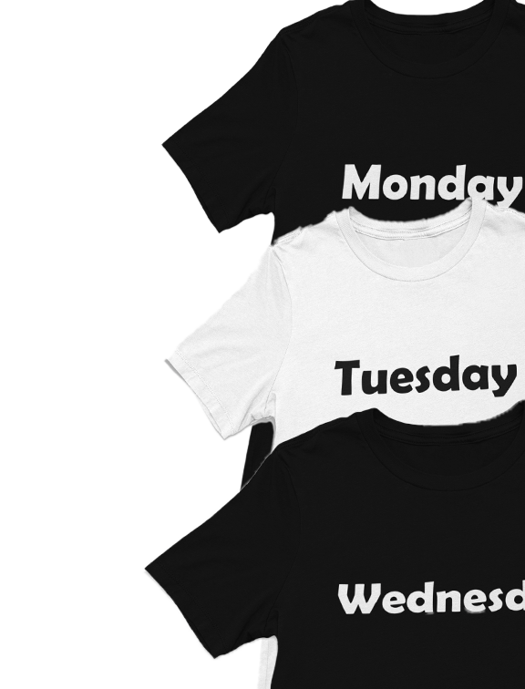 Weekdays Day Label T-shirt short sleeve crew neck unisex black