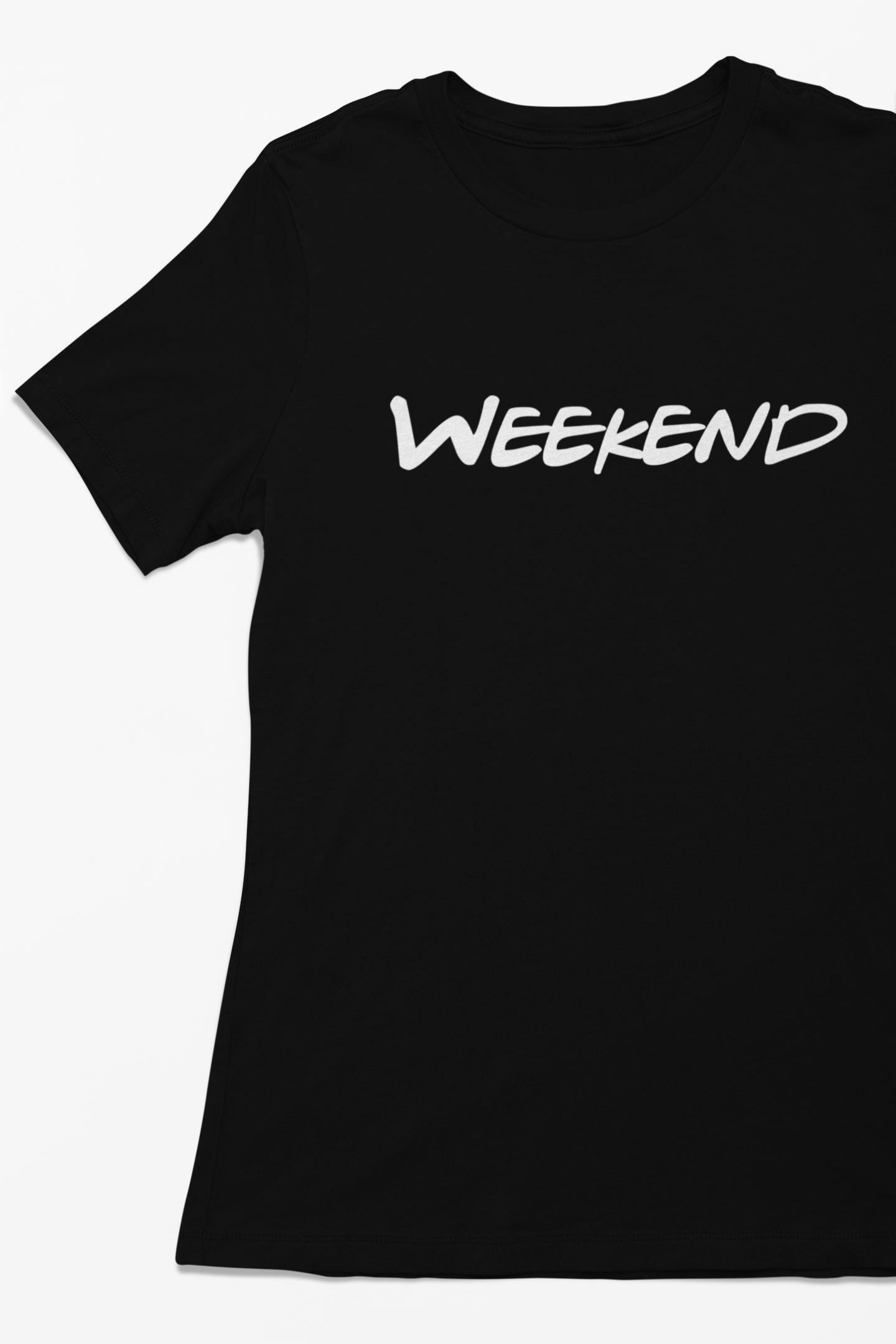 Weekdays Day Label T-shirt short sleeve crew neck unisex black